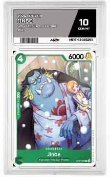 2024 OP07 EN 500 YEARS IN THE FUTURE #027 JINBE MPE 10 GEM/MT — graded card up for auction