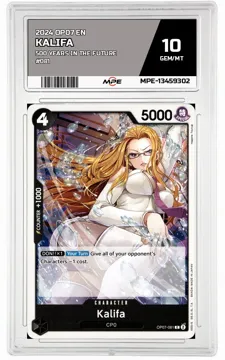 2024 OP07 EN 500 YEARS IN THE FUTURE #081 KALIFA MPE 10 GEM/MT — graded card up for auction