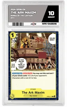 2024 OP06 EN WINGS OF THE CAPTAIN #117 THE ARK MAXIM MPE 10 GEM/MT — graded card up for auction