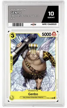 2024 OP09 EN EMPERORS IN THE NEW WORLD #106 GENTO MPE 10 GEM/MT — graded card up for auction