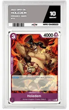 2022 OP01 EN ROMANCE DAWN #113 HOLEDEM MPE 10 GEM/MT — graded card up for auction