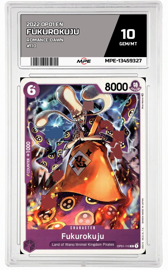 2022 OP01 EN ROMANCE DAWN #110 FUKUROKUJU MPE 10 GEM/MT — graded card auctioned from the MPE vault