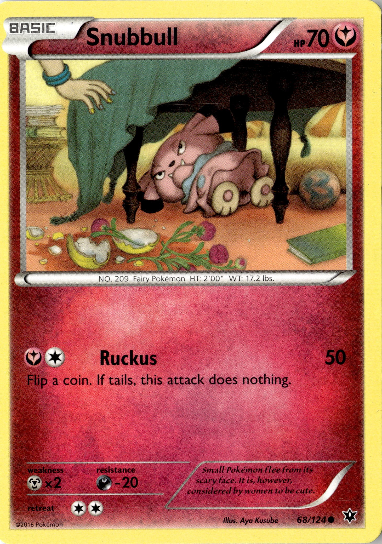 2016 Pokemon Xy Snubbull graded slab