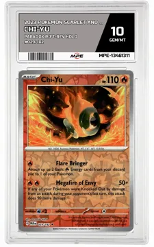 2023 POKEMON SCARLET AND VIOLET PARADOX RIFT-REV HOLO #029/182 Chi-Yu MPE 10 GEM/MT — graded card up for auction