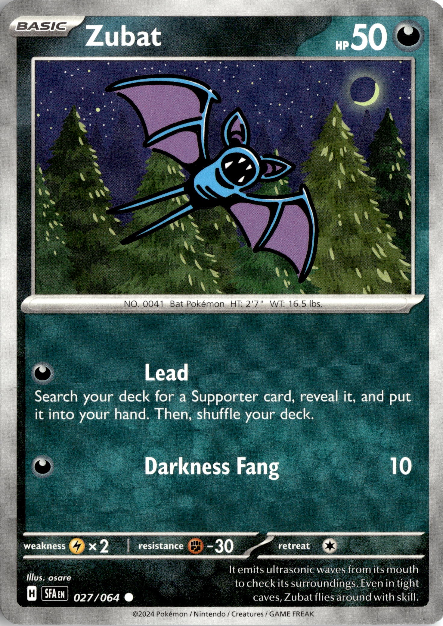 2024 Pokemon Scarlet And Violet Zubat graded slab