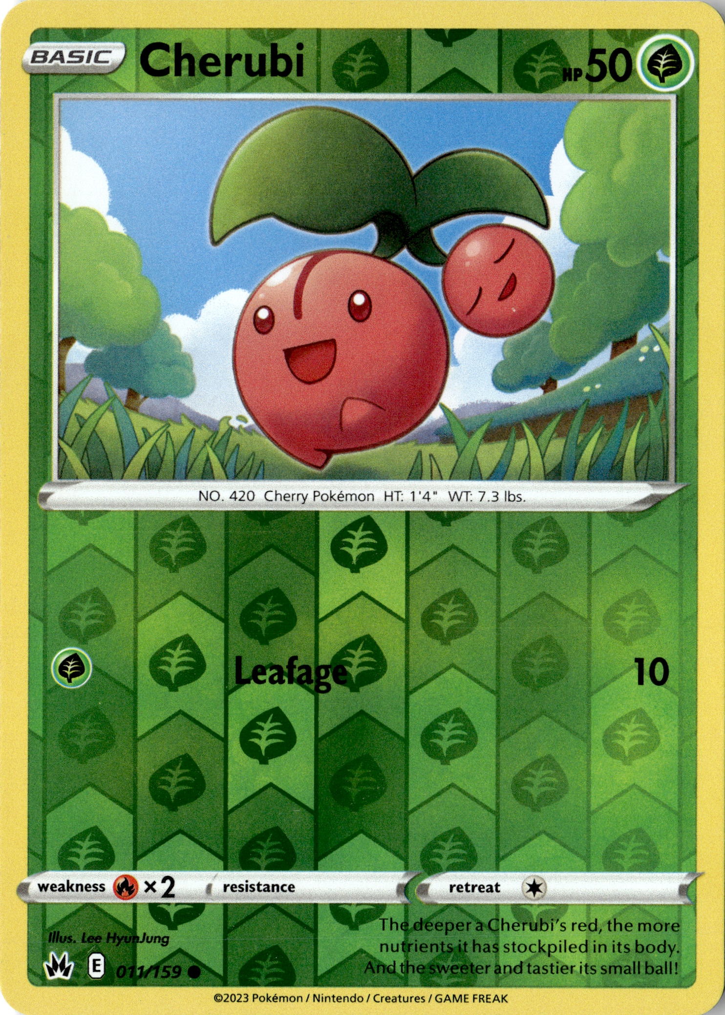 2023 Pokemon Sword And Shield Cherubi graded slab