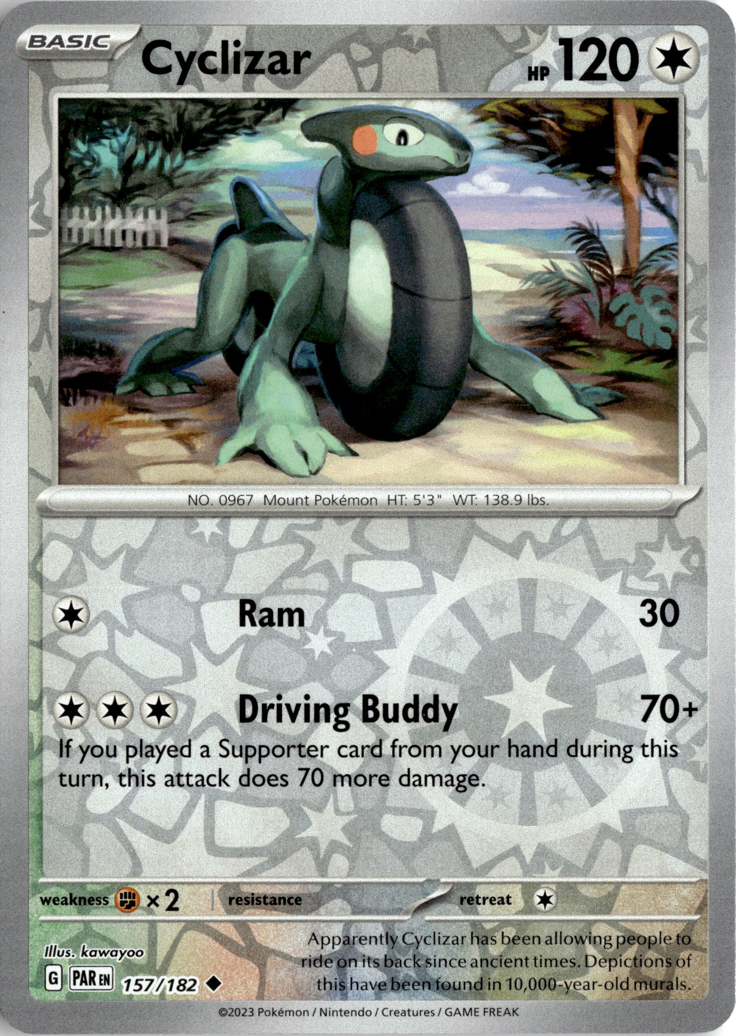 2023 Pokemon Scarlet And Violet Cyclizar graded slab