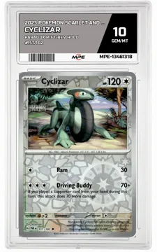 2023 POKEMON SCARLET AND VIOLET PARADOX RIFT-REV HOLO #157/182 Cyclizar MPE 10 GEM/MT — graded card up for auction