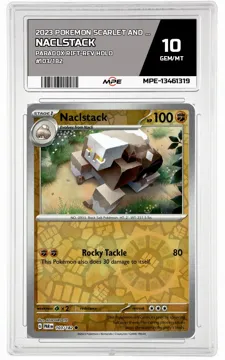 2023 POKEMON SCARLET AND VIOLET PARADOX RIFT-REV HOLO #103/182 Naclstack MPE 10 GEM/MT — graded card up for auction