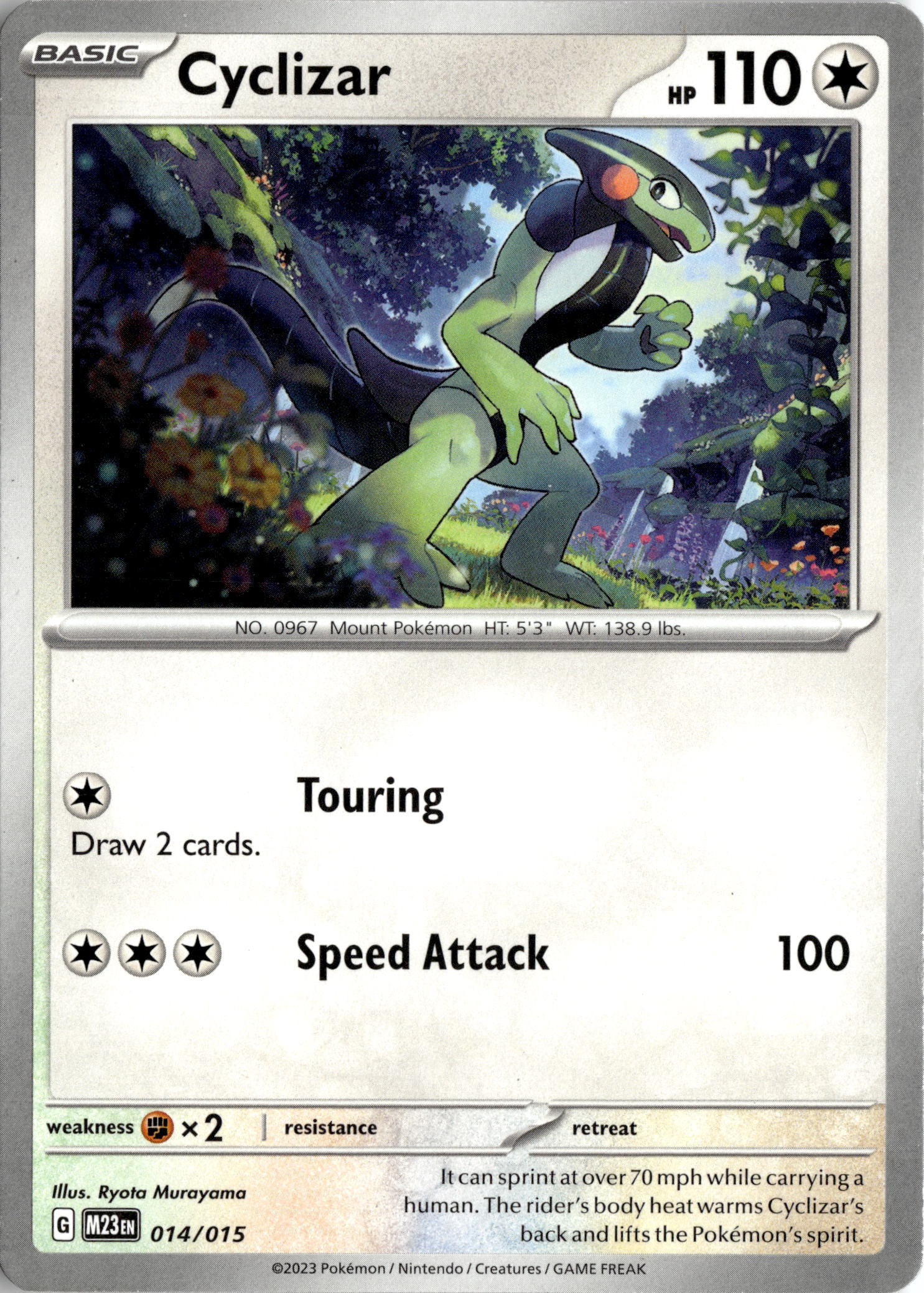 2023 Pokemon Scarlet And Violet Cyclizar graded slab