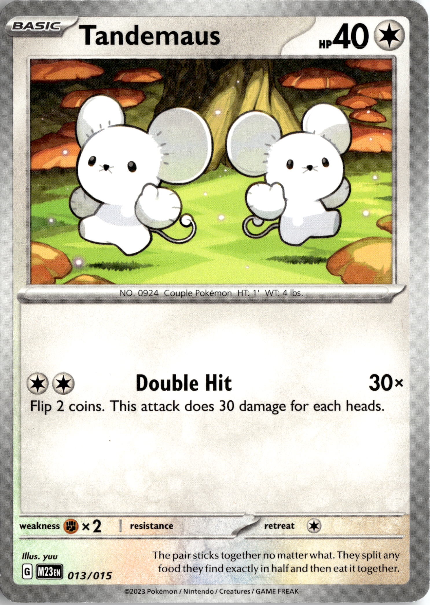 2023 Pokemon Scarlet And Violet Tandemaus graded slab