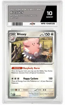 2023 POKEMON SCARLET AND VIOLET MCDONALDS COLLECTION 2023 #012/015 Blissey MPE 10 GEM/MT — graded card up for auction
