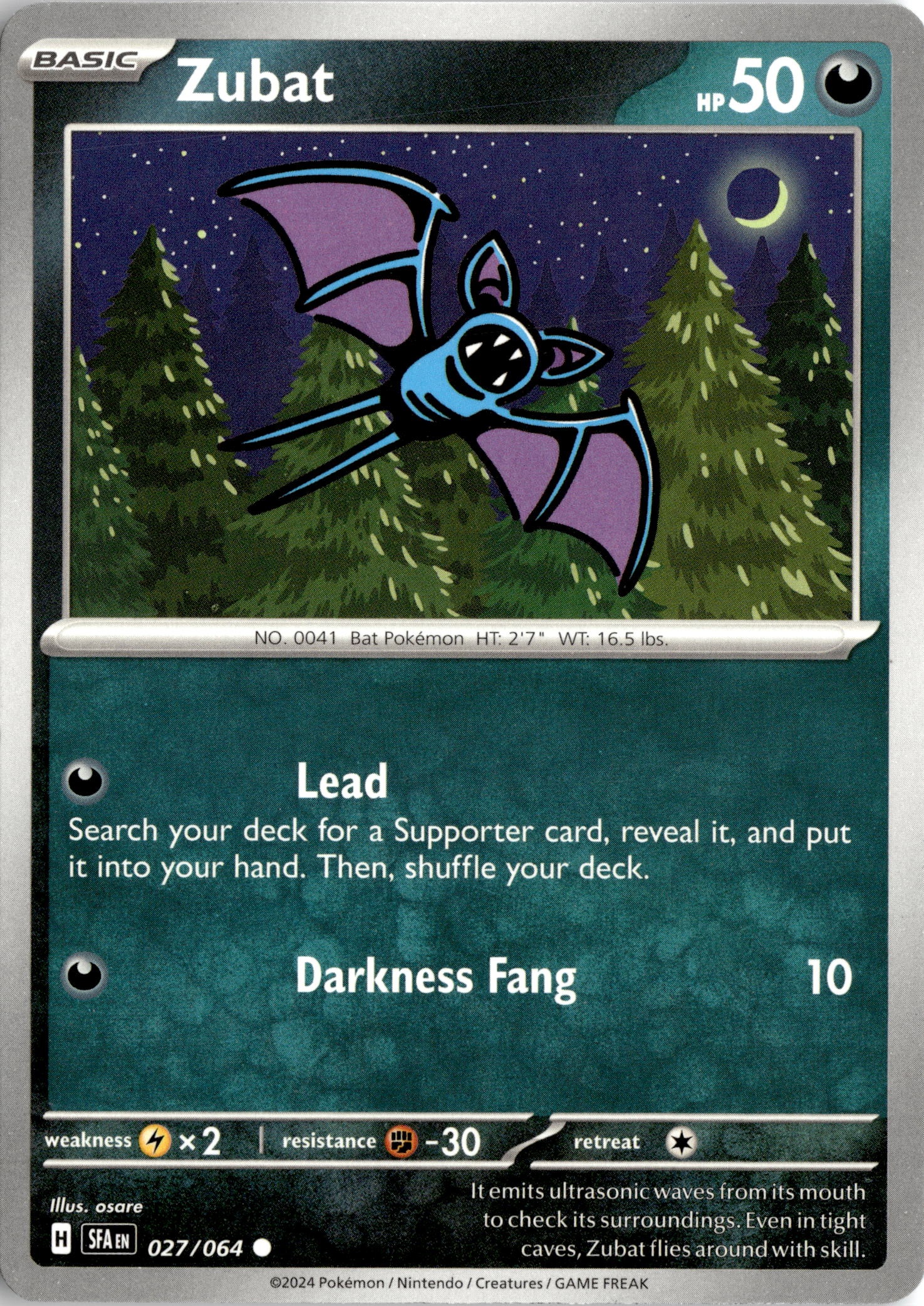 2024 Pokemon Scarlet And Violet Zubat graded slab