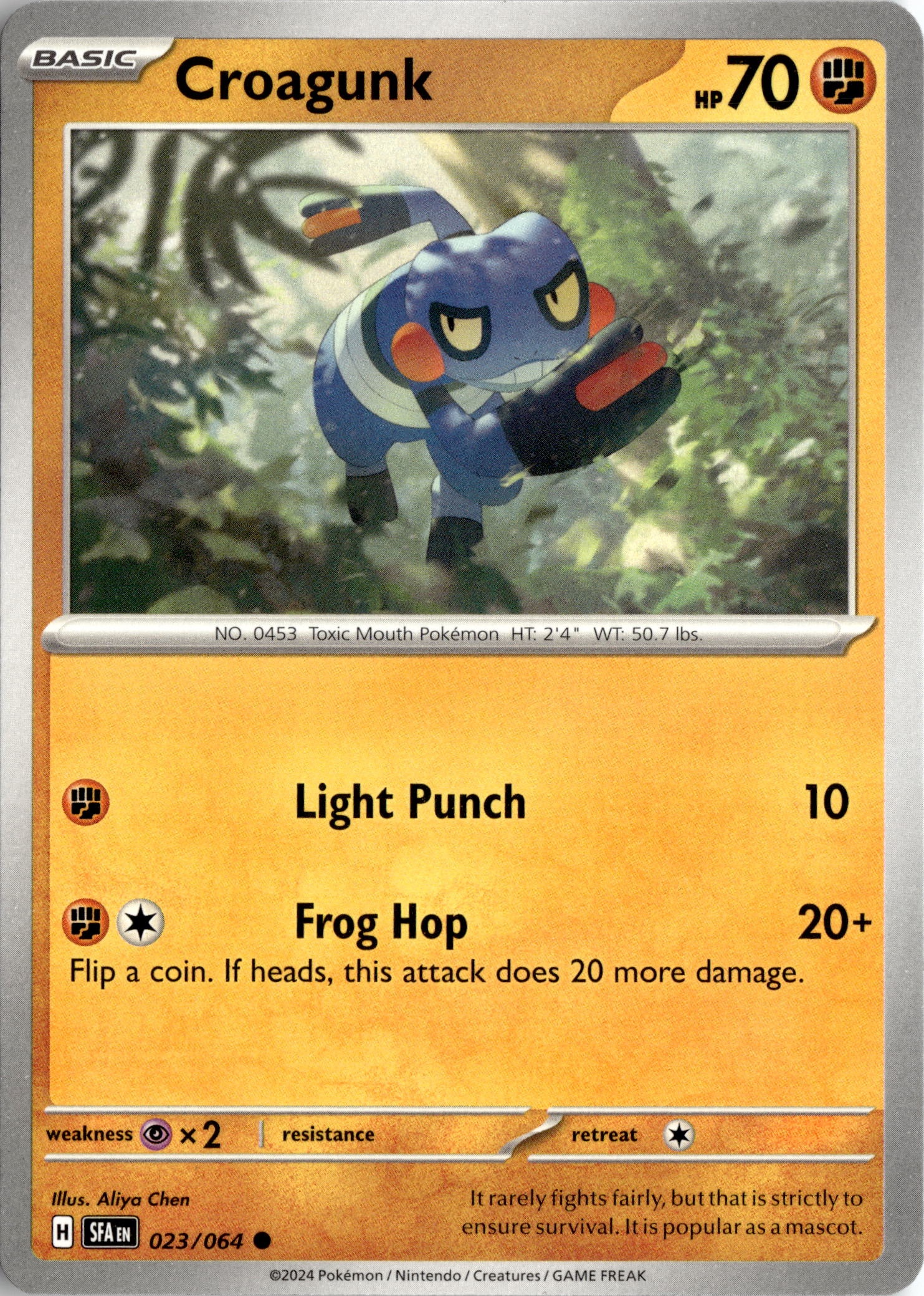 2024 Pokemon Scarlet And Violet Croagunk graded slab