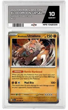 2024 POKEMON SCARLET AND VIOLET SHROUDED FABLE-HOLO #025 BLOODMOON URSALUNA MPE 10 GEM/MT — graded card up for auction
