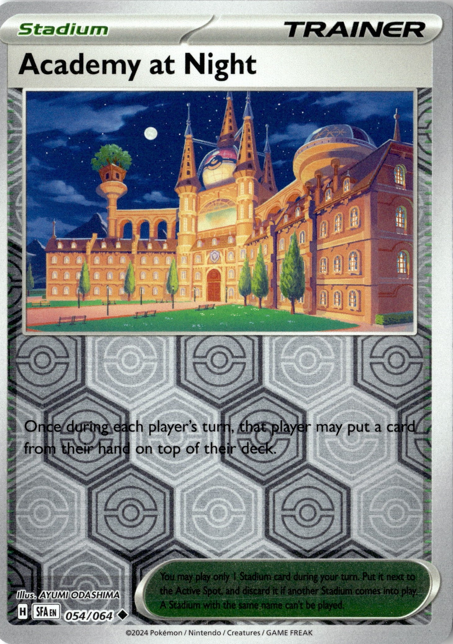 2024 Pokemon Scarlet And Violet Academy at Night graded slab