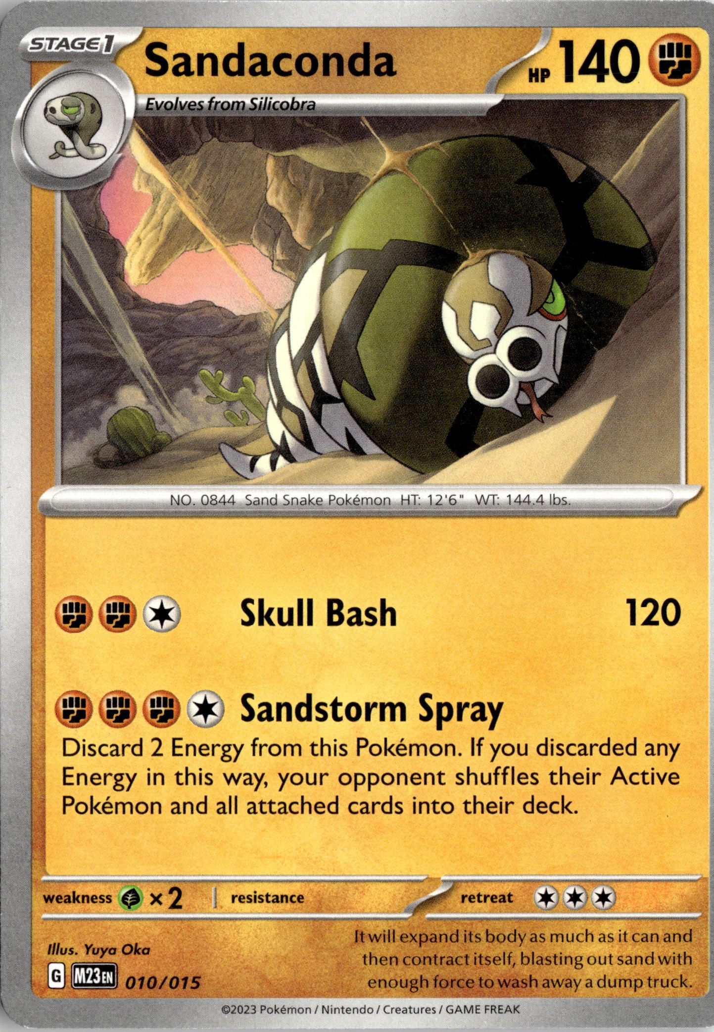 2023 Pokemon Scarlet And Violet Sandaconda graded slab