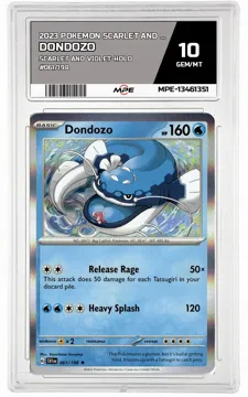 2023 POKEMON SCARLET AND VIOLET SCARLET AND VIOLET-HOLO #061/198 Dondozo MPE 10 GEM/MT — graded card up for auction