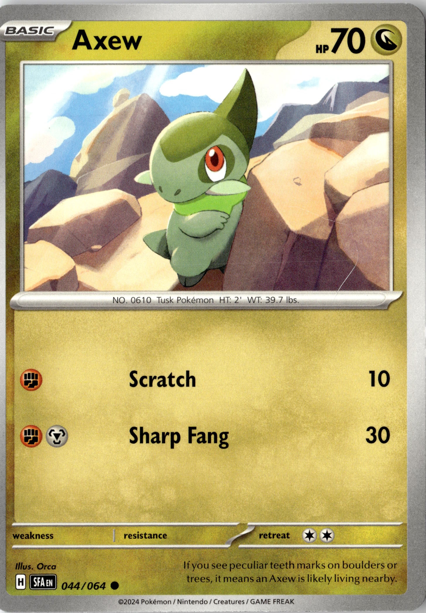 2024 Pokemon Scarlet And Violet Axew graded slab