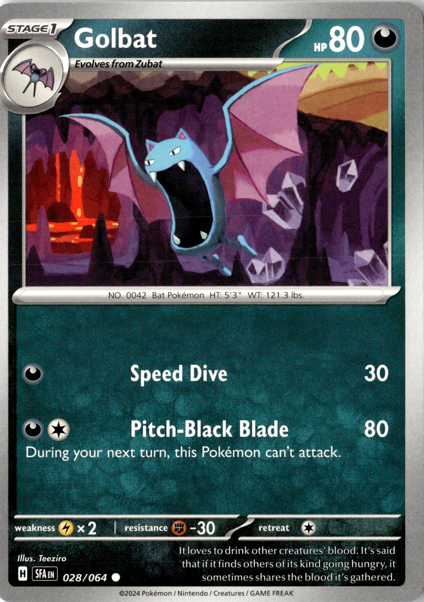 2024 Pokemon Scarlet And Violet Golbat graded slab