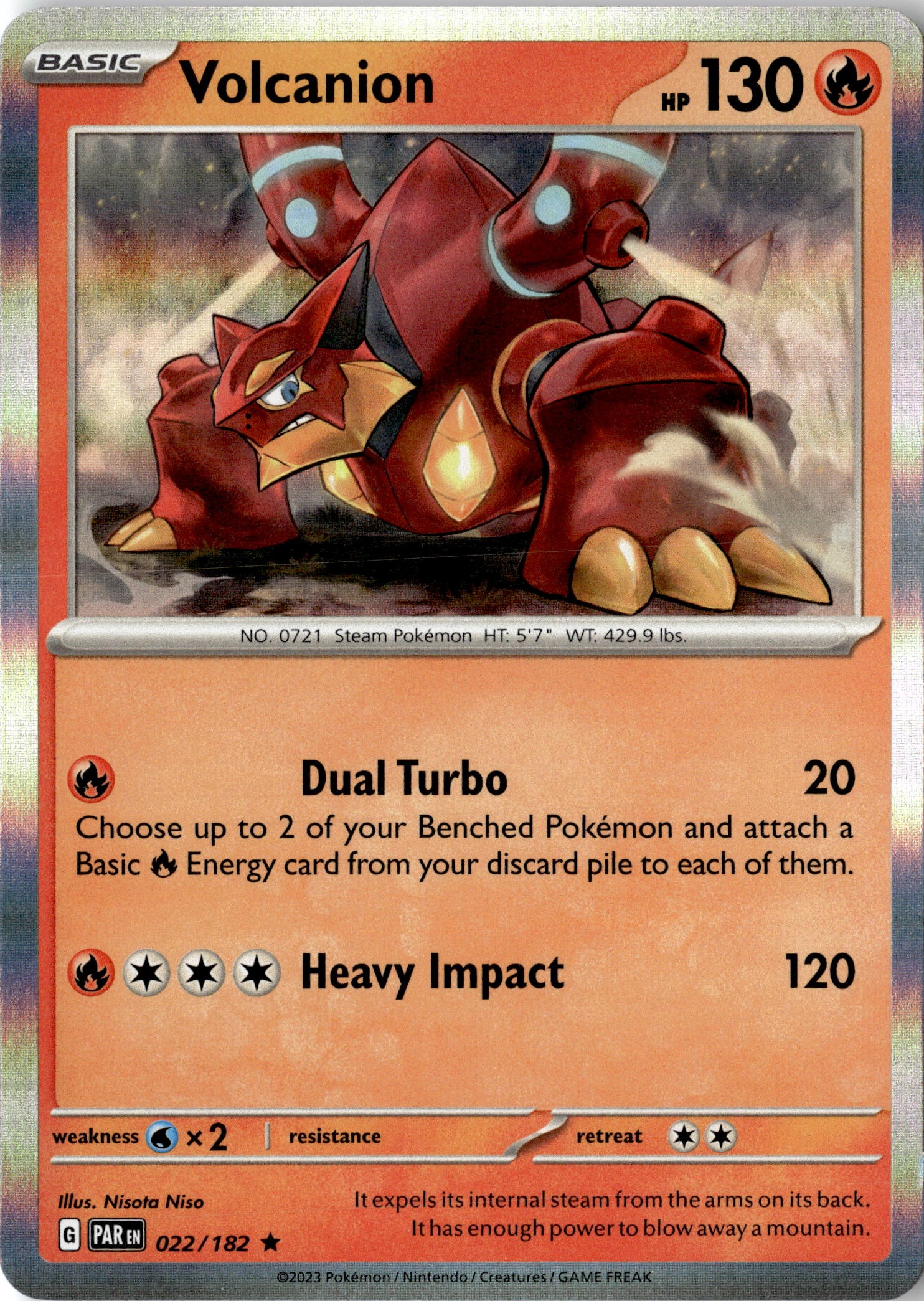 2023 Pokemon Scarlet And Violet Volcanion graded slab