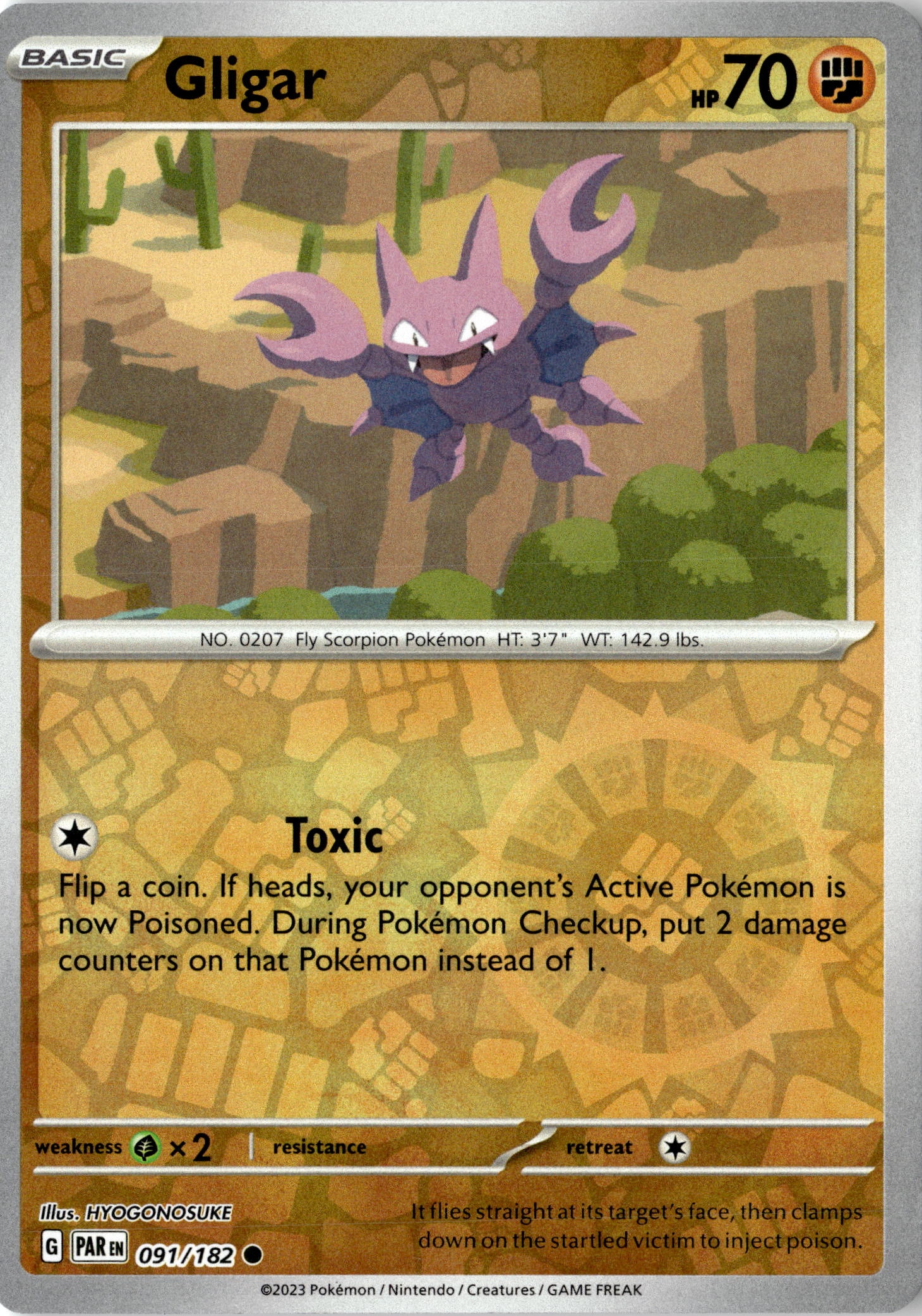 2023 Pokemon Scarlet And Violet Gligar graded slab