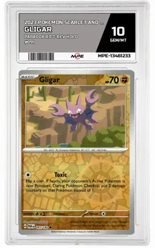 2023 POKEMON SCARLET AND VIOLET PARADOX RIFT-REV HOLO #091 Gligar MPE 10 GEM/MT — graded card up for auction