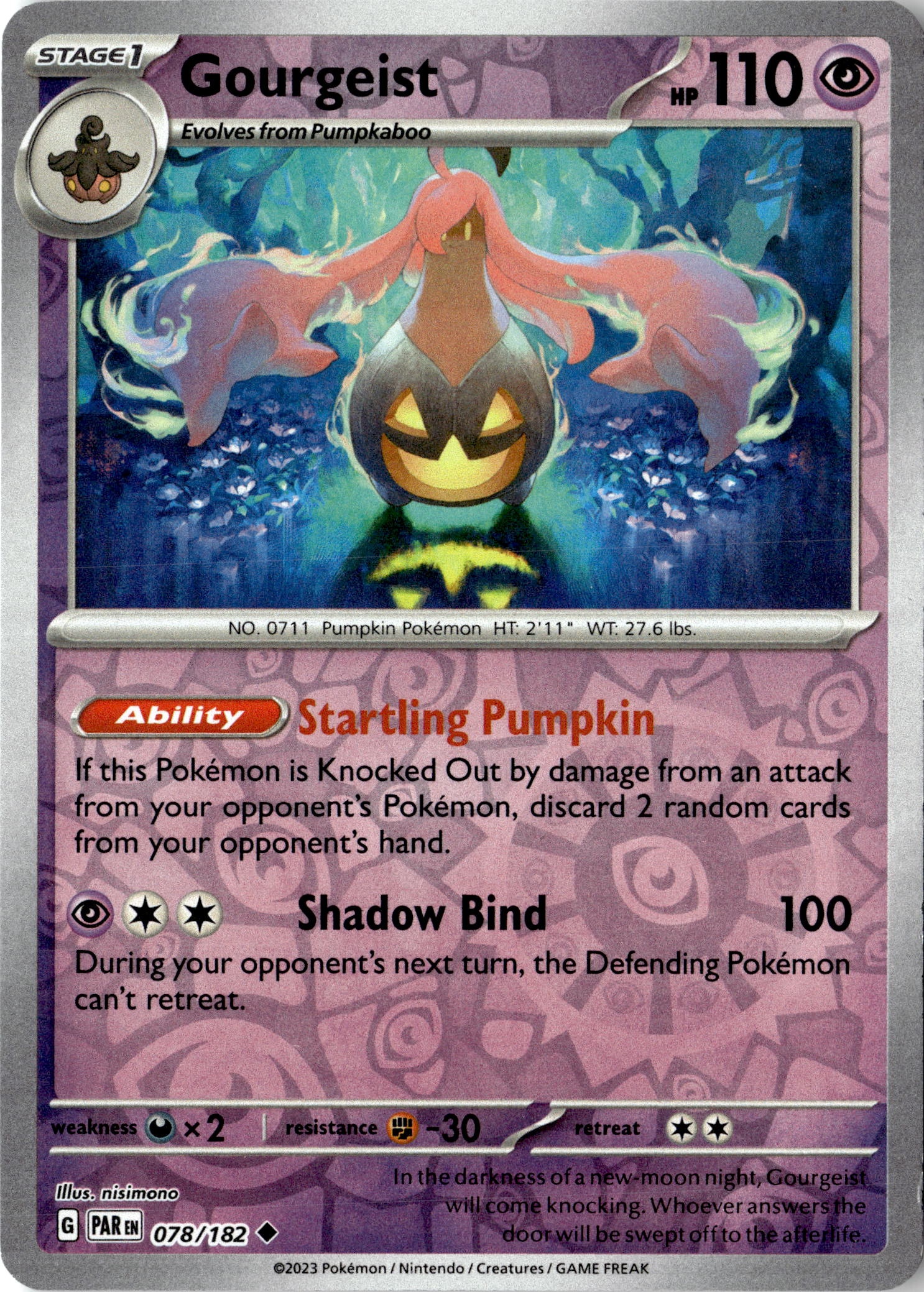 2023 Pokemon Scarlet And Violet Gourgeist graded slab