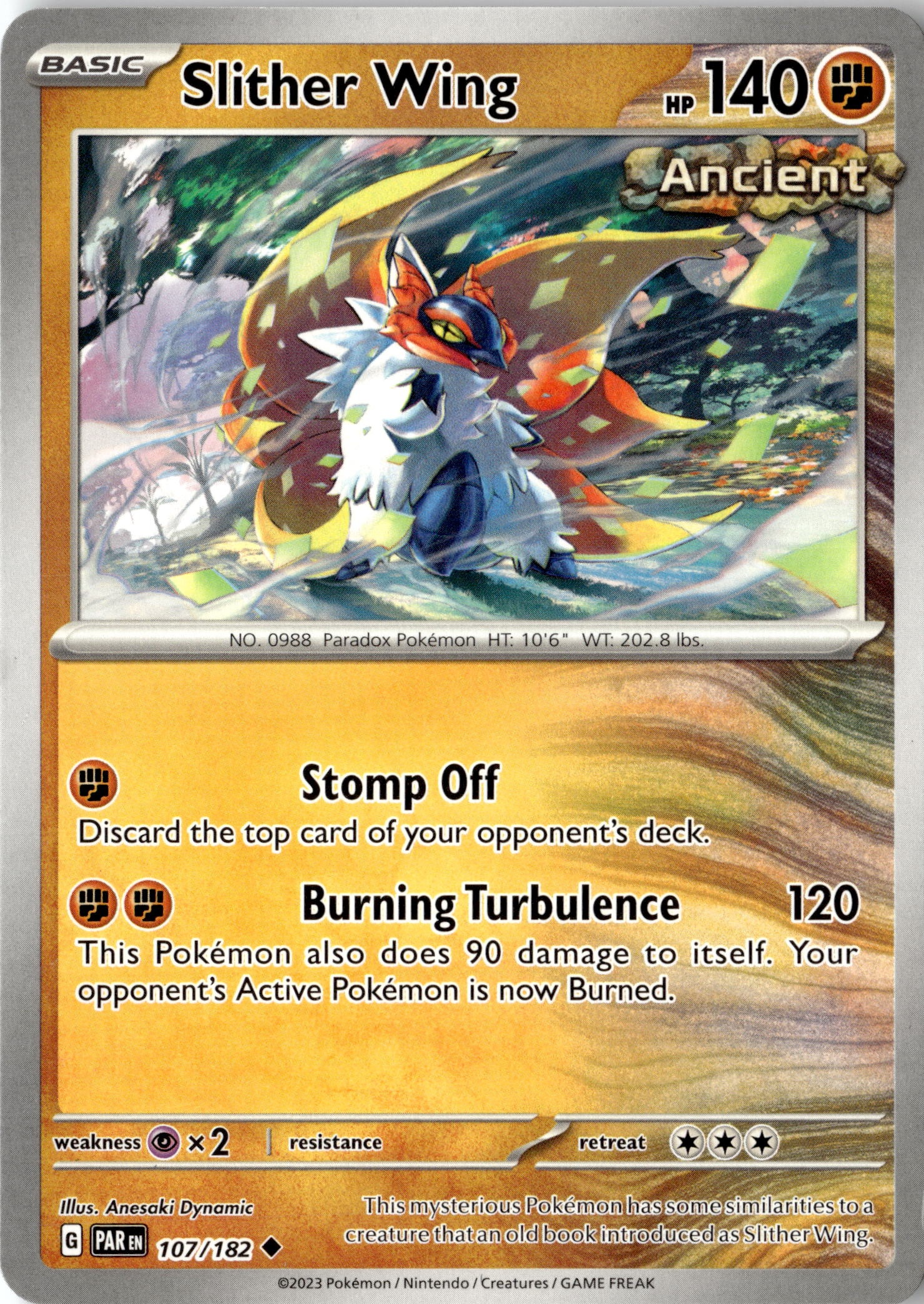 2023 Pokemon Scarlet And Violet Slither Wing graded slab