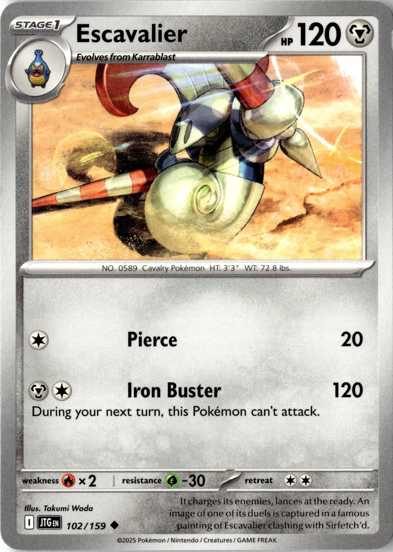 2025 Pokemon Scarlet And Violet Escavalier graded slab