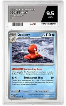 2023 POKEMON PAR EN PARADOX RIFT #034 OCTILLERY MPE 9.5 MINT+ — graded card up for auction
