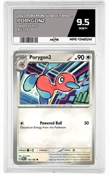2023 POKEMON SCARLET AND VIOLET PARADOX RIFT #143/182 Porygon2 MPE 9.5 MINT+ — graded card up for auction