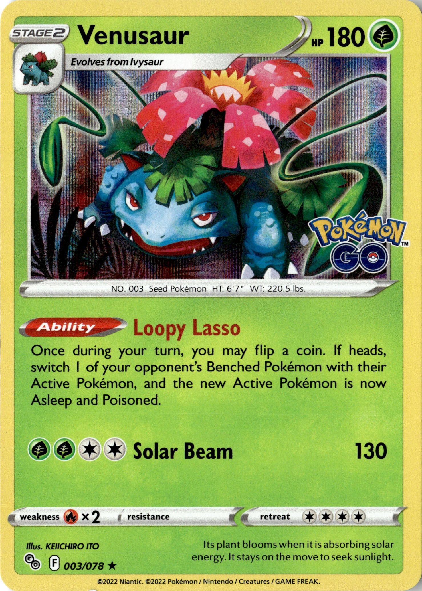 Venusaur graded slab