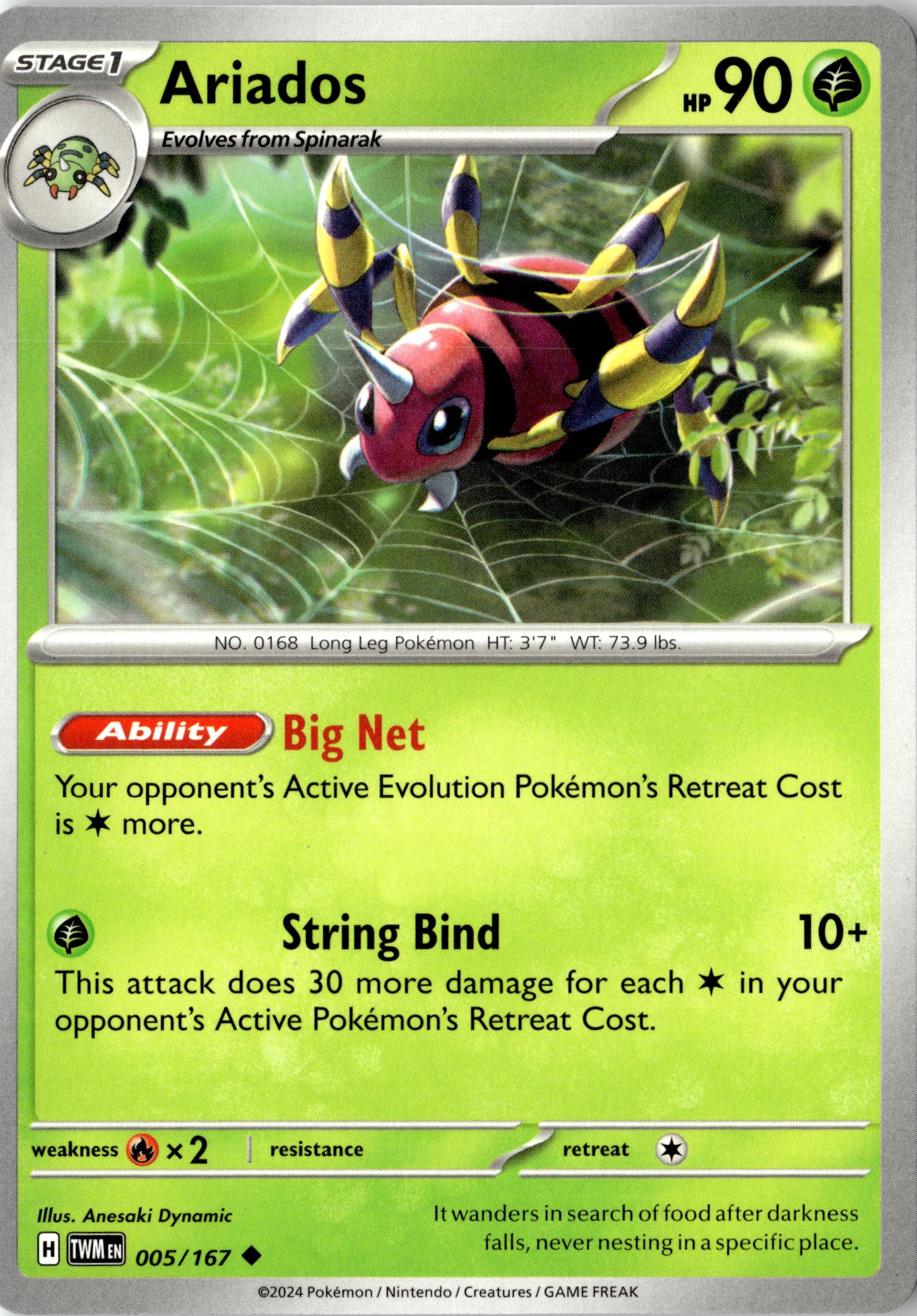 2024 Pokemon Scarlet And Violet Ariados graded slab