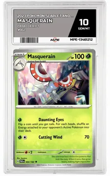 2023 POKEMON SCARLET AND VIOLET PARADOX RIFT #002 MASQUERAIN MPE 10 GEM/MT — graded card up for auction