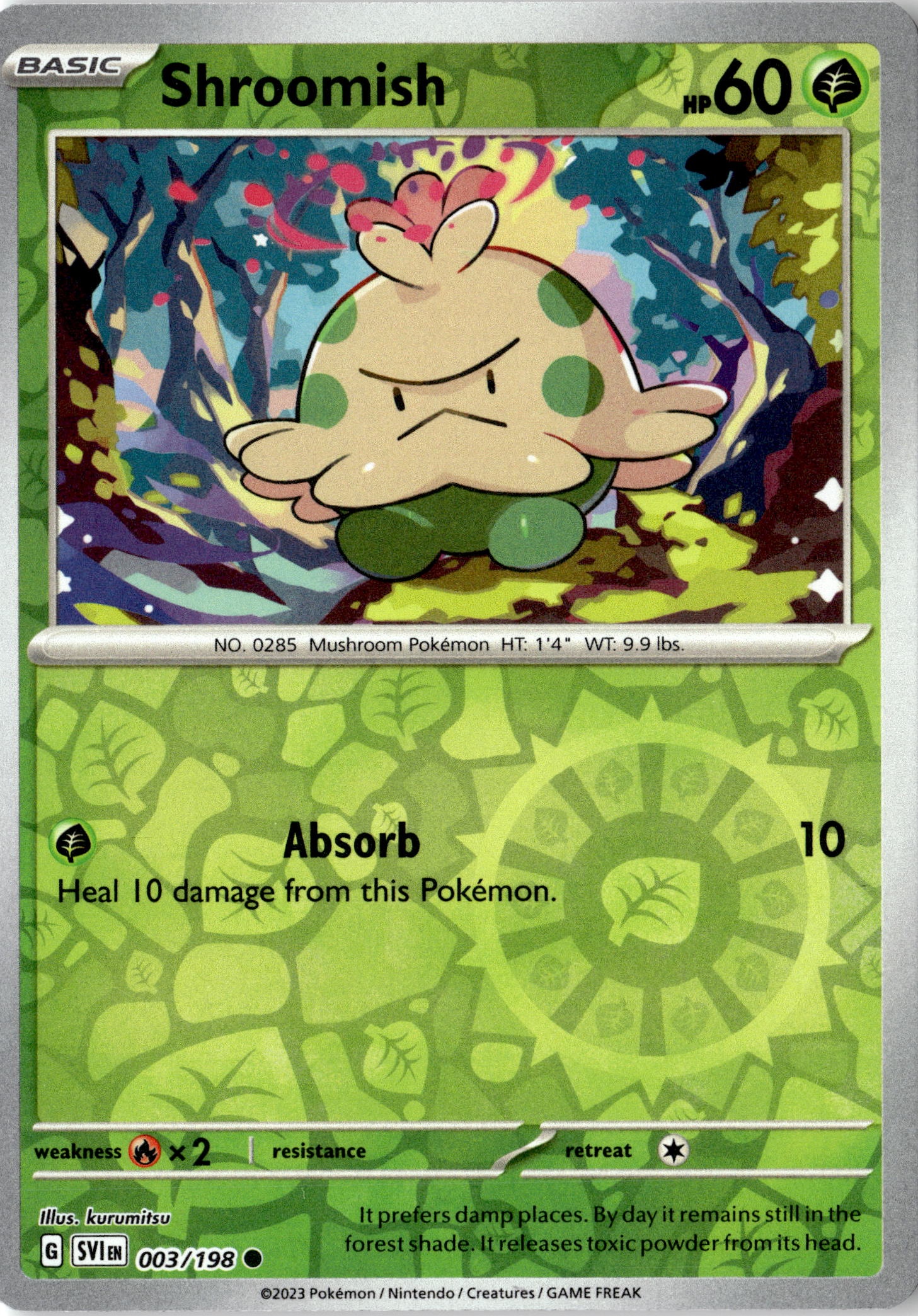 2023 Pokemon Scarlet And Violet Shroomish graded slab