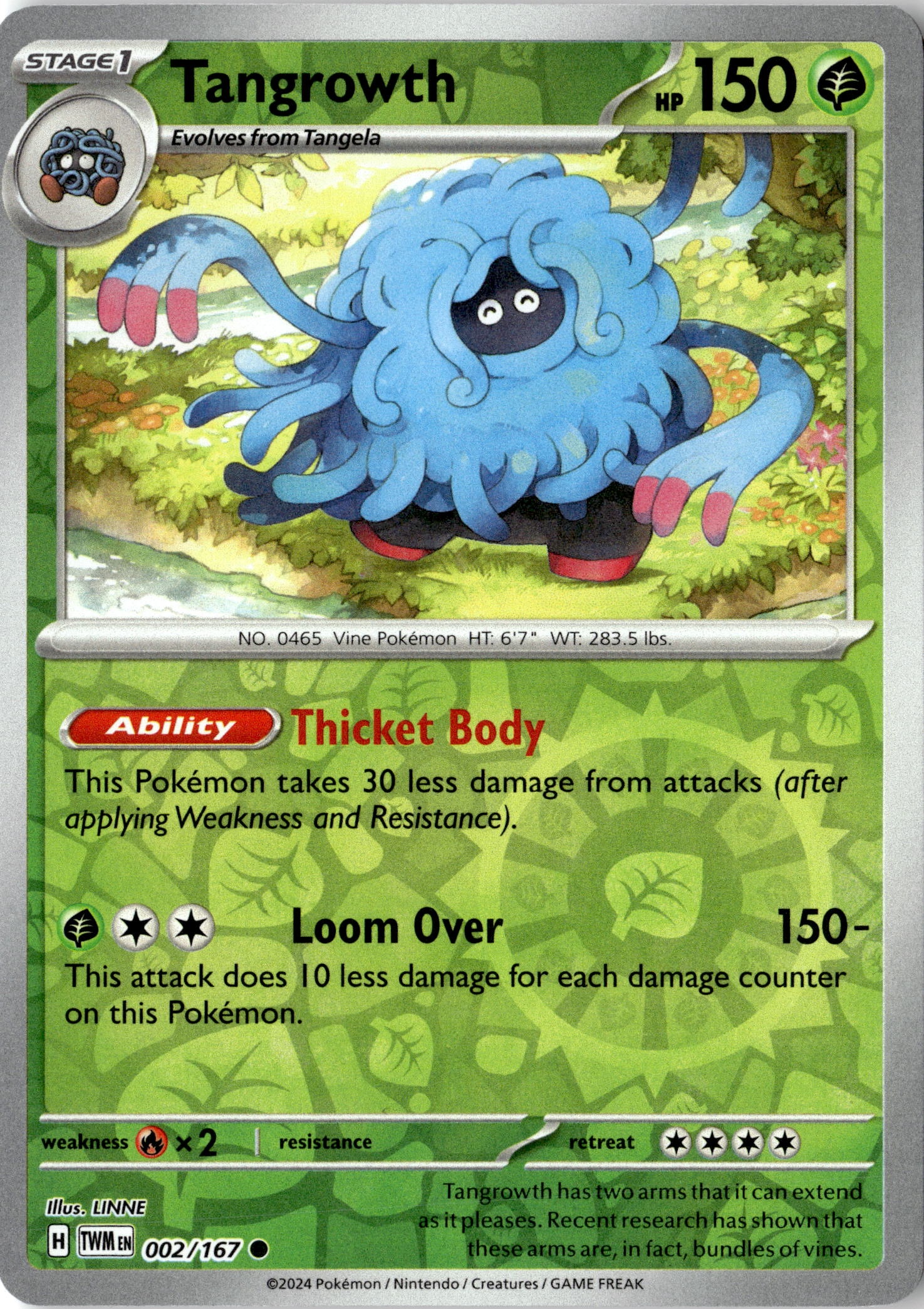 2024 Pokemon Scarlet And Violet Tangrowth graded slab