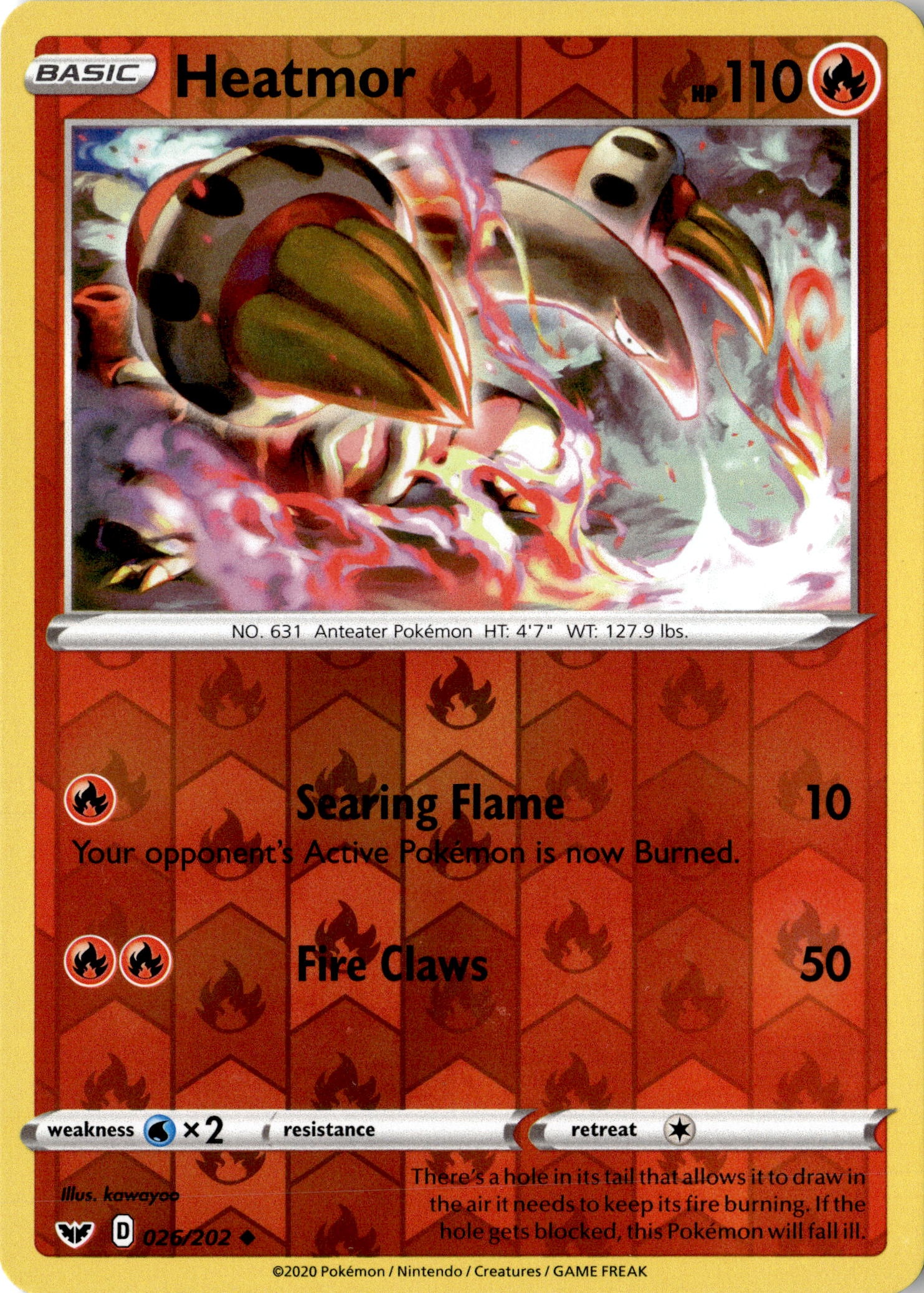 2020 Pokemon Sword And Shield Heatmor graded slab