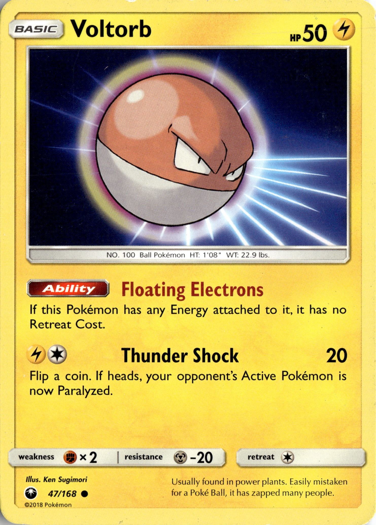 2018 Pokemon Sun And Moon Voltorb graded slab