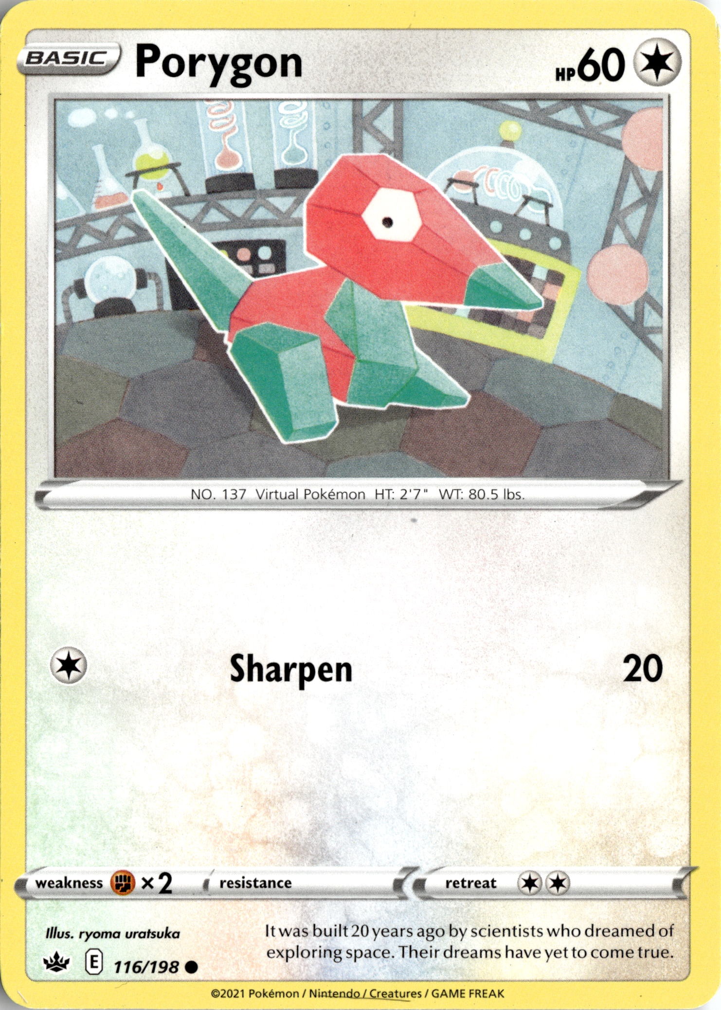 2021 Pokemon Sword And Shield Porygon graded slab