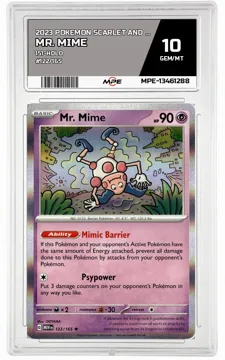 2023 POKEMON SCARLET AND VIOLET 151-HOLO #122/165 Mr. Mime MPE 10 GEM/MT — graded card up for auction
