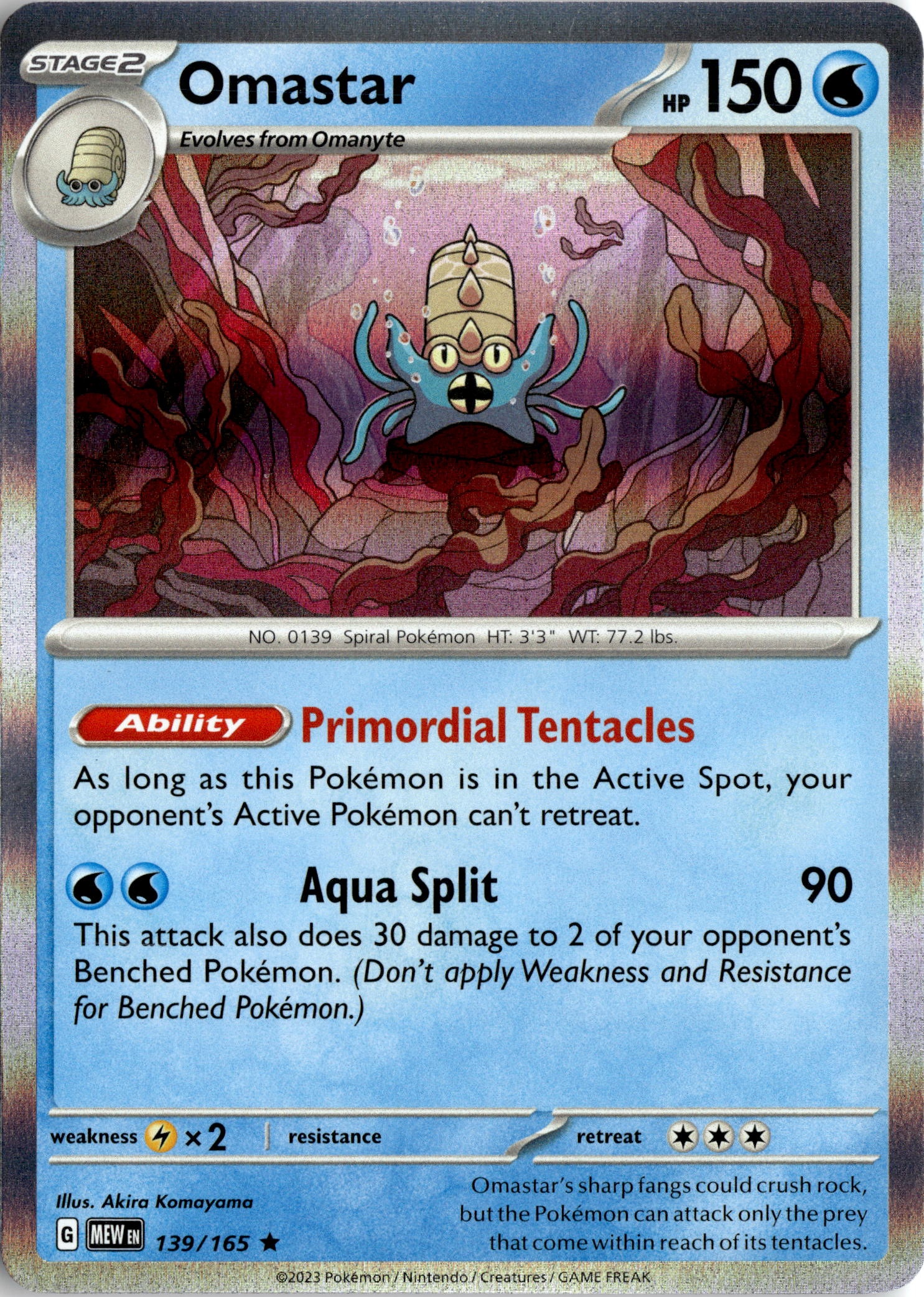 2023 Pokemon Scarlet And Violet Omastar graded slab