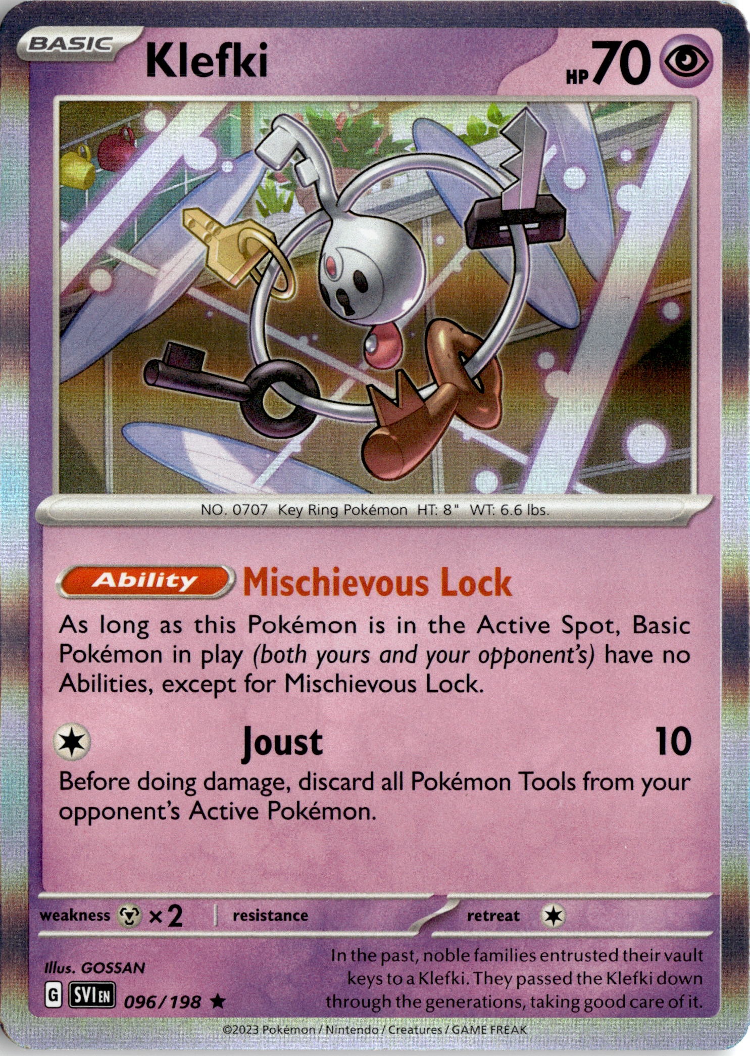 2023 Pokemon Scarlet And Violet Klefki graded slab