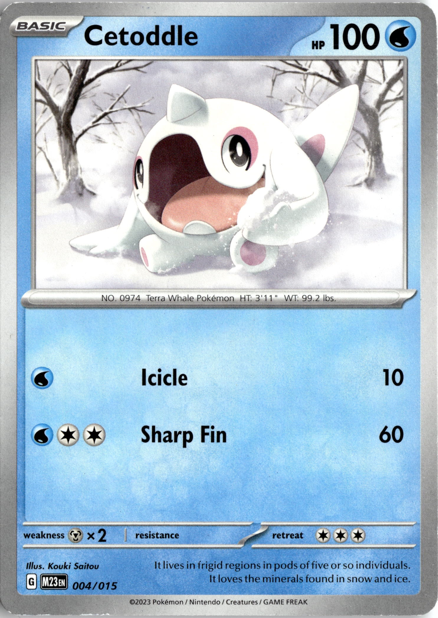 2023 Pokemon Scarlet And Violet Cetoddle graded slab