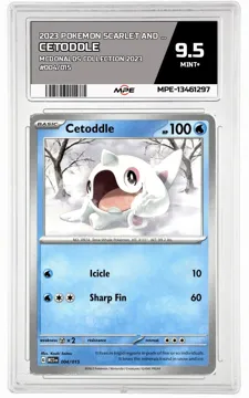 2023 POKEMON SCARLET AND VIOLET MCDONALDS COLLECTION 2023 #004/015 Cetoddle MPE 9.5 MINT+ — graded card up for auction