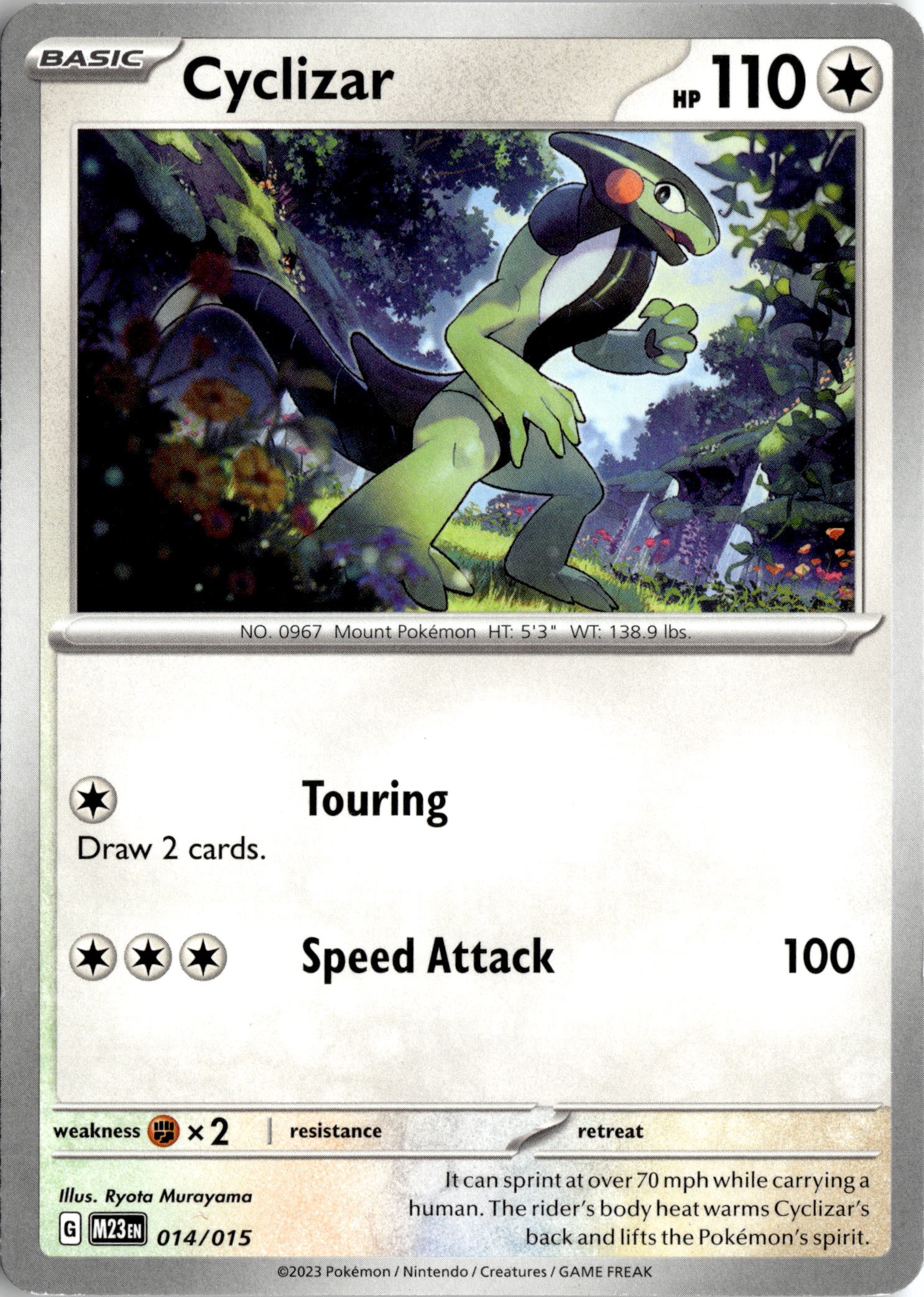 2023 Pokemon Scarlet And Violet Cyclizar graded slab