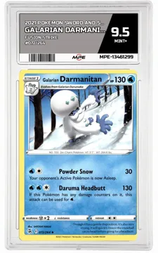 2021 POKEMON SWORD AND SHIELD FUSION STRIKE #072/264 Galarian Darmanitan MPE 9.5 MINT+ — graded card up for auction