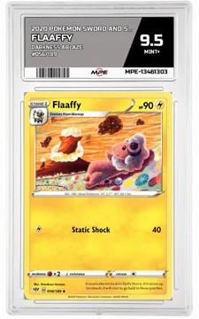 2020 POKEMON SWORD AND SHIELD DARKNESS ABLAZE #056/189 Flaaffy MPE 9.5 MINT+ — graded card up for auction