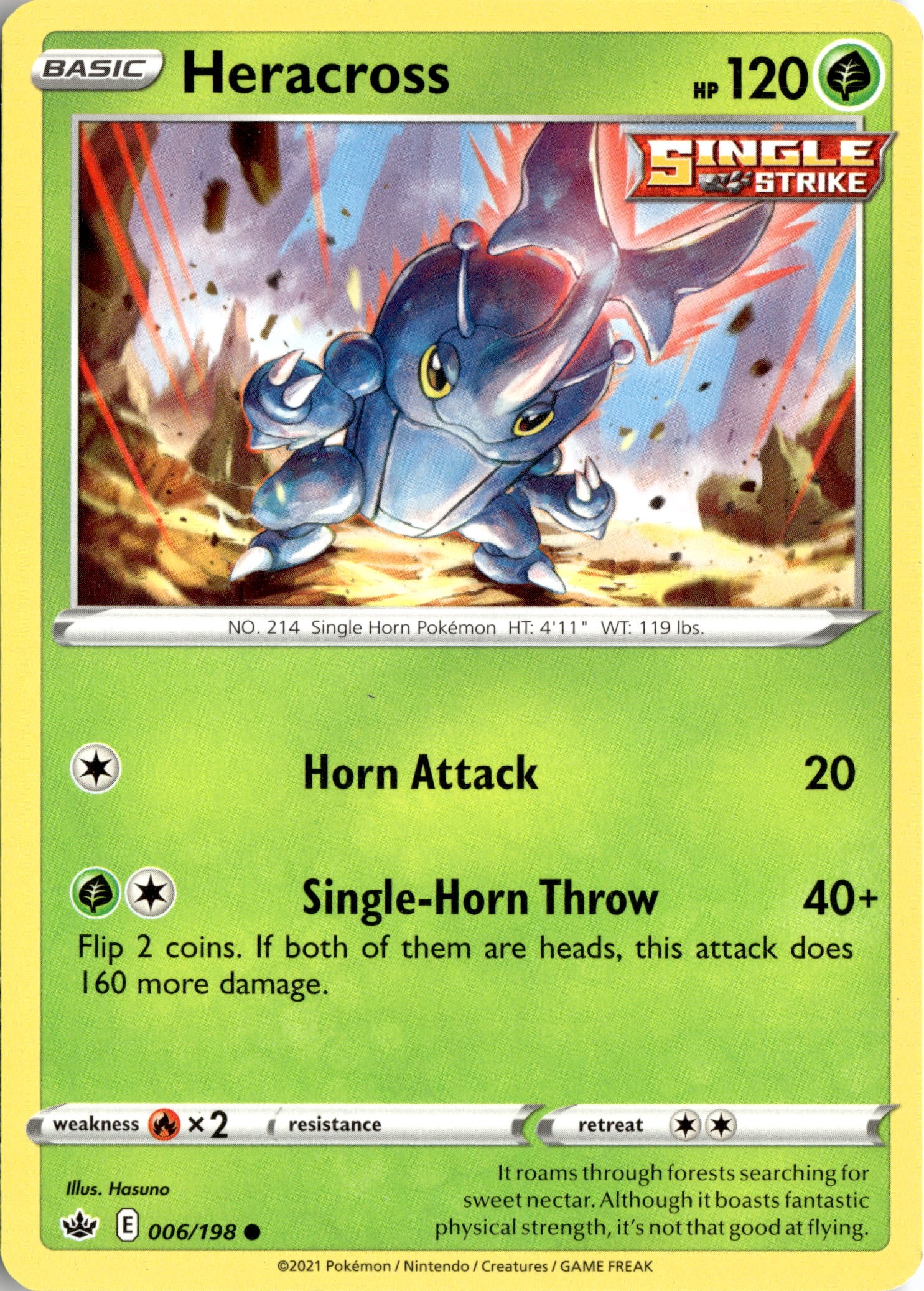 2021 Pokemon Sword And Shield Heracross graded slab