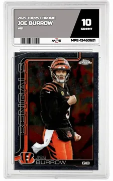 2025 TOPPS CHROME #61 JOE BURROW MPE 10 GEM/MT — graded card up for auction